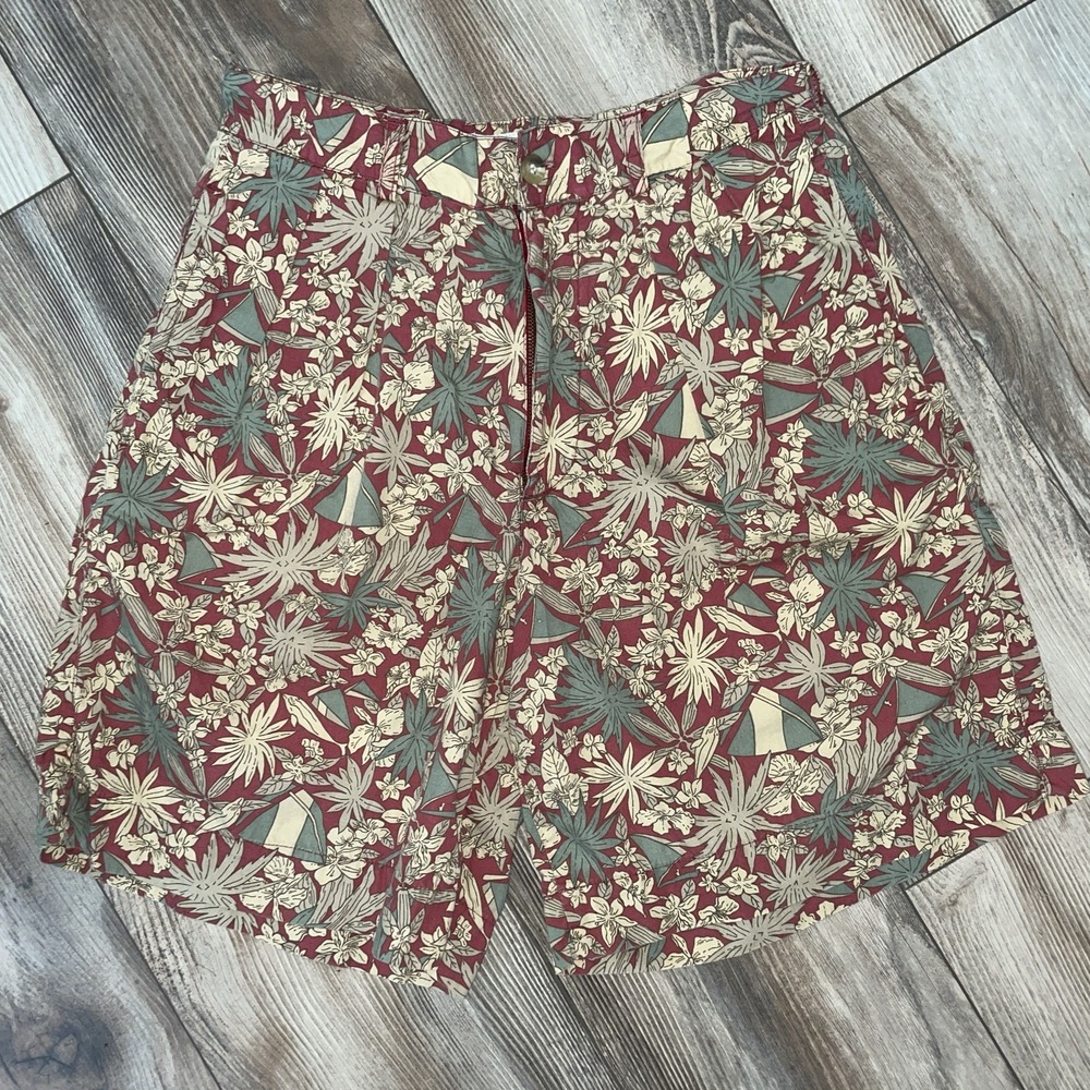 Banana Republic Safari & Travel‎ Clothing Co Vintage Floral Khaki Shorts Sz 28